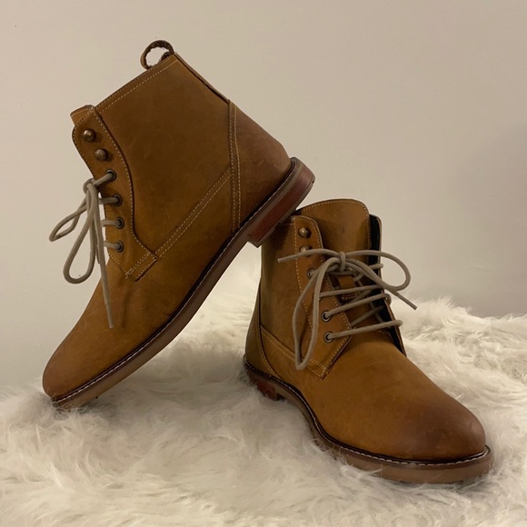 Ben Sherman Tan Brent Leather Plain Tor Boots - Picture 3 of 9